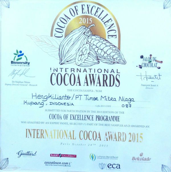 Cocoa of Excellence 2015 Gewinner