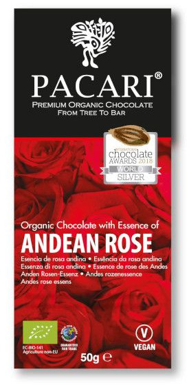 Faire Bio Bean to Bar Schokolade mit Anden Rose von Pacari aus Ecuador