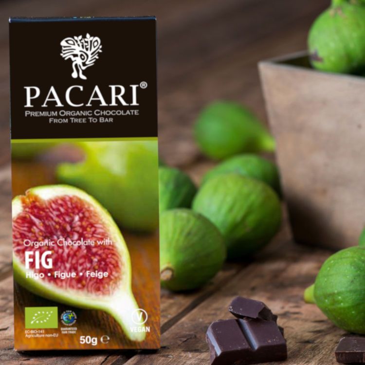 Bio Schokolade von Pacari mit Feige - Bean to Bar aus Ecuador Bio Schokolade von Pacari mit Feige - Bean to Bar aus Ecuador