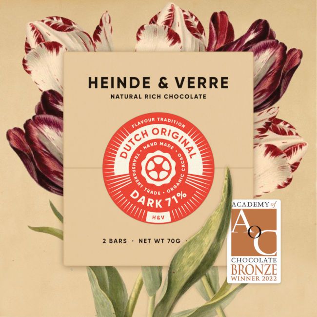 Dutch Original Dark - Heinde & Verre - Bean to Bar Schokolade Dutch Original Dark - Heinde & Verre - Bean to Bar Schokolade