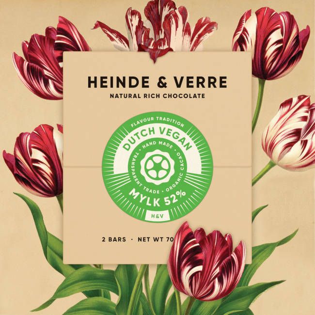 Dutch Vegan Mylk 52% - Heinde & Verre - Vegane Milchschokoladen-Alternative - Bean to Bar