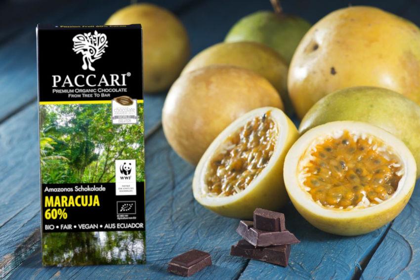 Faire Bio Schokolade Paccari Maracuja / Passionsfrucht