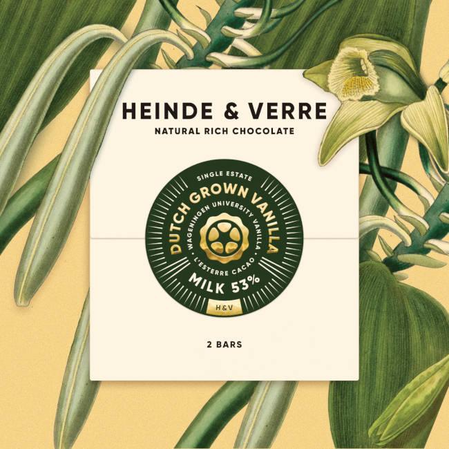 Dutch Grown Vanilla Milk 53% Schokolade von Heinde & Verre Dutch Grown Vanilla Milk 53% Schokolade von Heinde & Verre