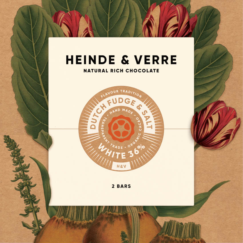 Dutch Original Fudge & Salt Weiße Schokolade von Heinde & Verre Dutch Original Fudge & Salt Weiße Schokolade von Heinde & Verre