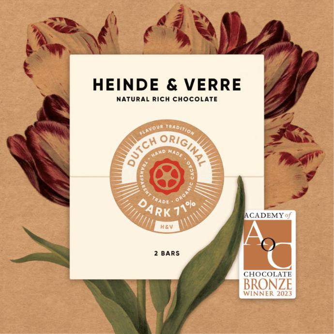 Dutch Original Dark - Heinde & Verre - Bean to Bar Schokolade Dutch Original Dark - Heinde & Verre - Bean to Bar Schokolade