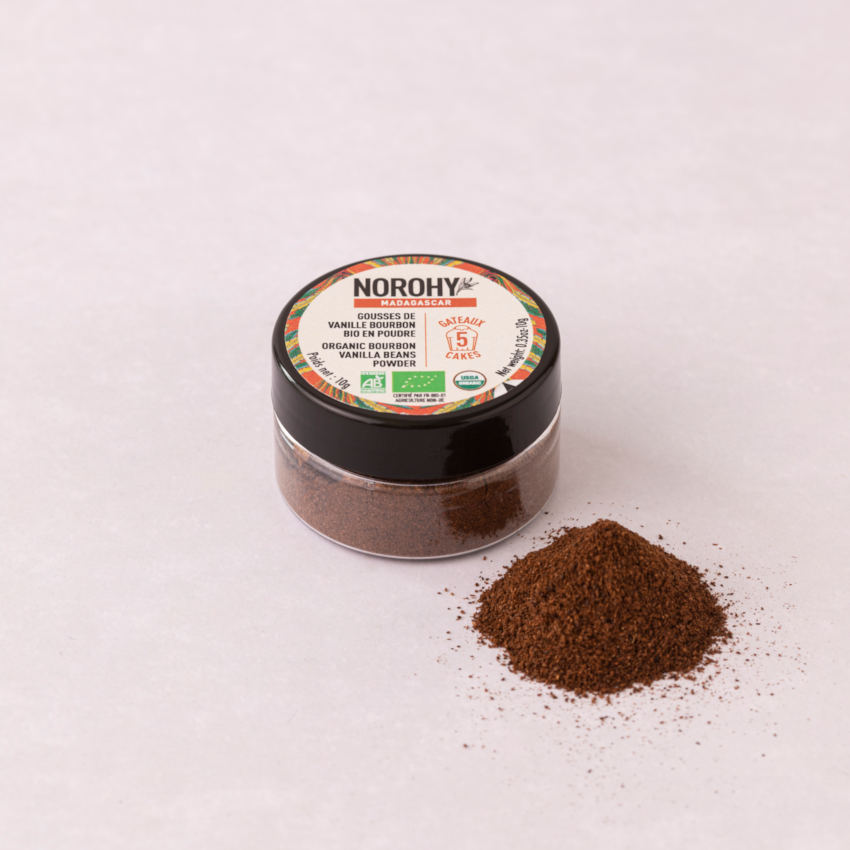 Gemahlene Bio Vanilleschoten Madagaskar von Norohy (Vanillepulver), Valrhona
