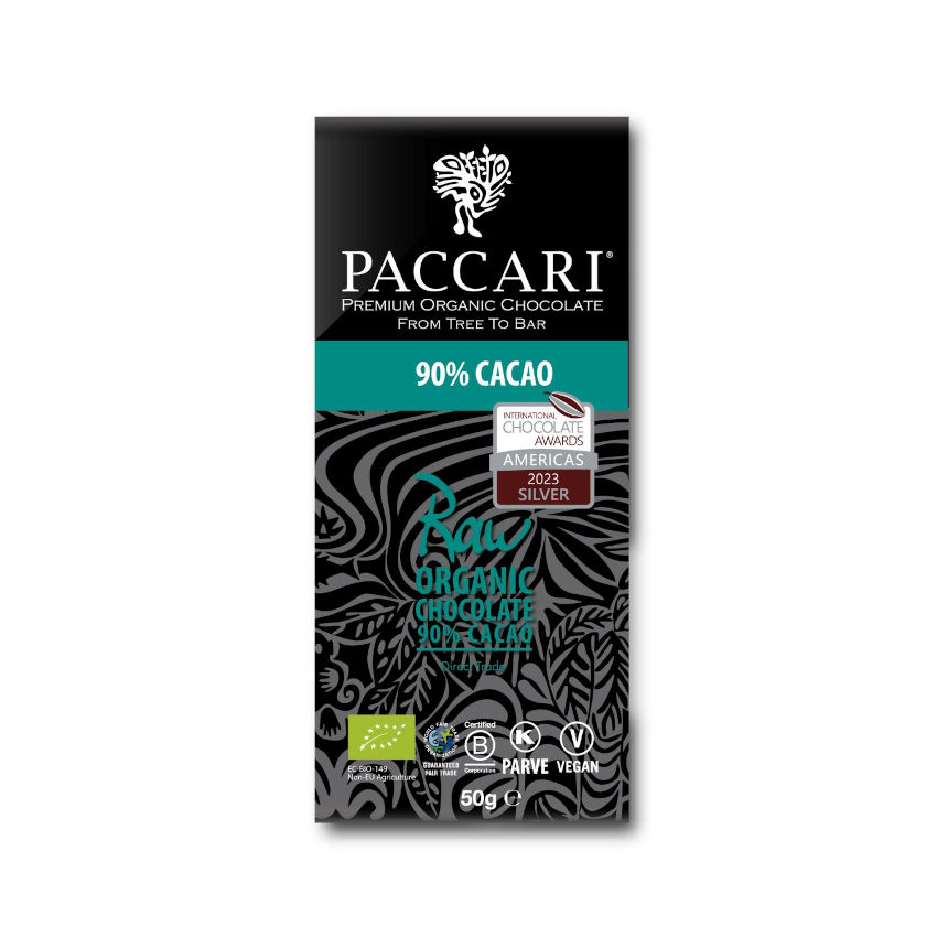 Paccari RAW 90 Tafel Rohe Bio Schokolade