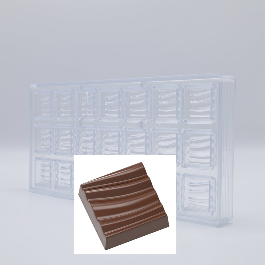 Pralinenform Quadrat Wellen (CF0230)