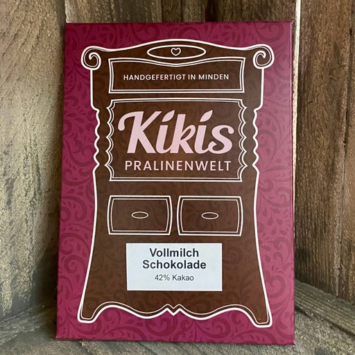 [110307] Kiki's pure Vollmilch Schokolade 42% Kakao