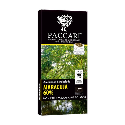 [170090] Bio Schokolade Paccari mit Maracuja (Passionsfrucht), 60% Kakao