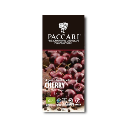 [170094] Bio Schokolade Paccari mit Kirsche, 60% Kakao