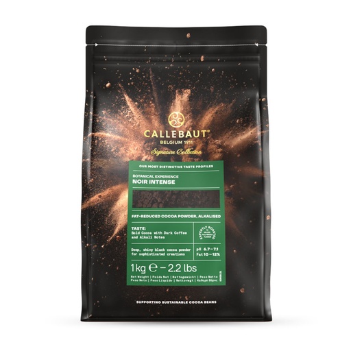 [170119] 1kg Botanical Intense Noir Callebaut - Schwarzes Kakaopulver 10/12 stark entölt