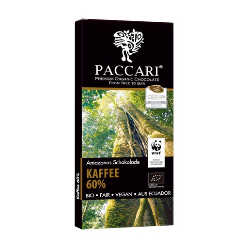 [170137] Bio Schokolade Paccari mit Kaffee, 60 % Kakao