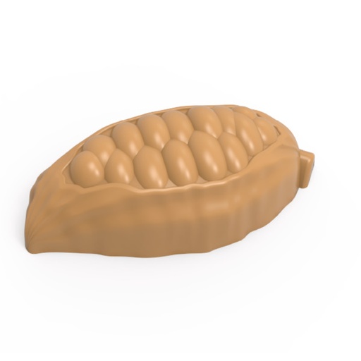 [170549] Offene Kakaofrucht / Kakaoschote 17,9 x 7,9cm Schokoladenform 14561 Valrhona