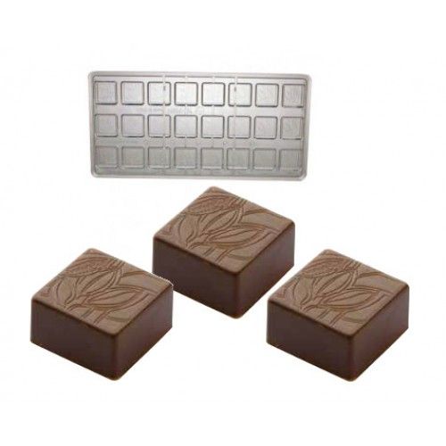 [gebrauchte-form-cf0203] GEBRAUCHTE Pralinenform kleines Quadrat Kakao CF0203