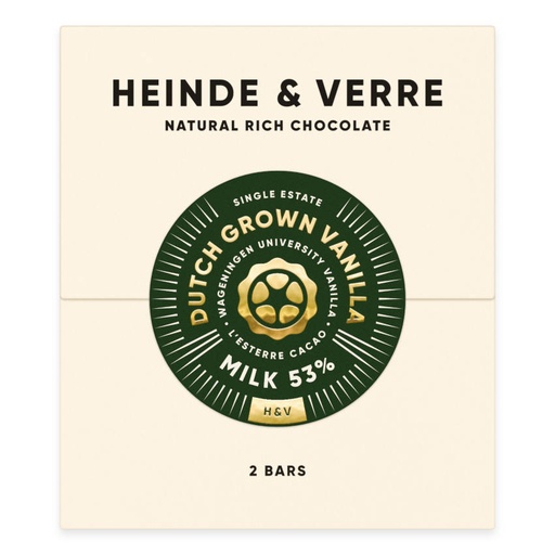 [170555] Dutch Grown Vanilla Milk 53% - Milchschokolade 70g von Heinde & Verre