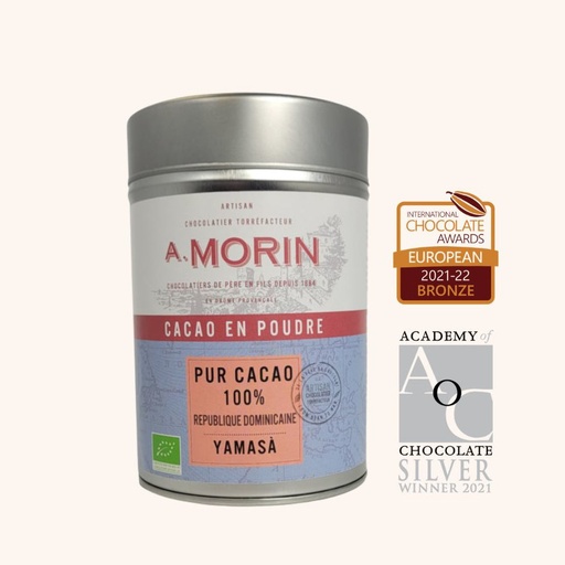 [bio-kakaopulver-dominikanische-republik-yamasa-morin] Edel Bio Kakaopulver 100% Dominikanische Republik von Chocolaterie A. Morin